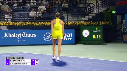 No early exit for Sabalenka in Dubai