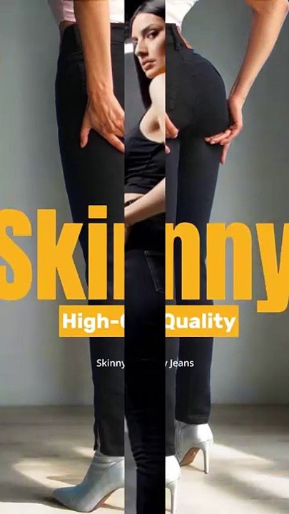 Jeans Skinny Negros Levanta Glúteos con 4 Botones de pdmx jeans