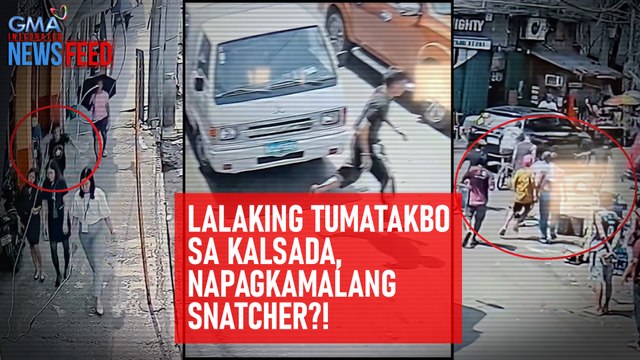 Lalaking tumatakbo sa kalsada, napagkamalang snatcher?! | GMA Integrated Newsfeed