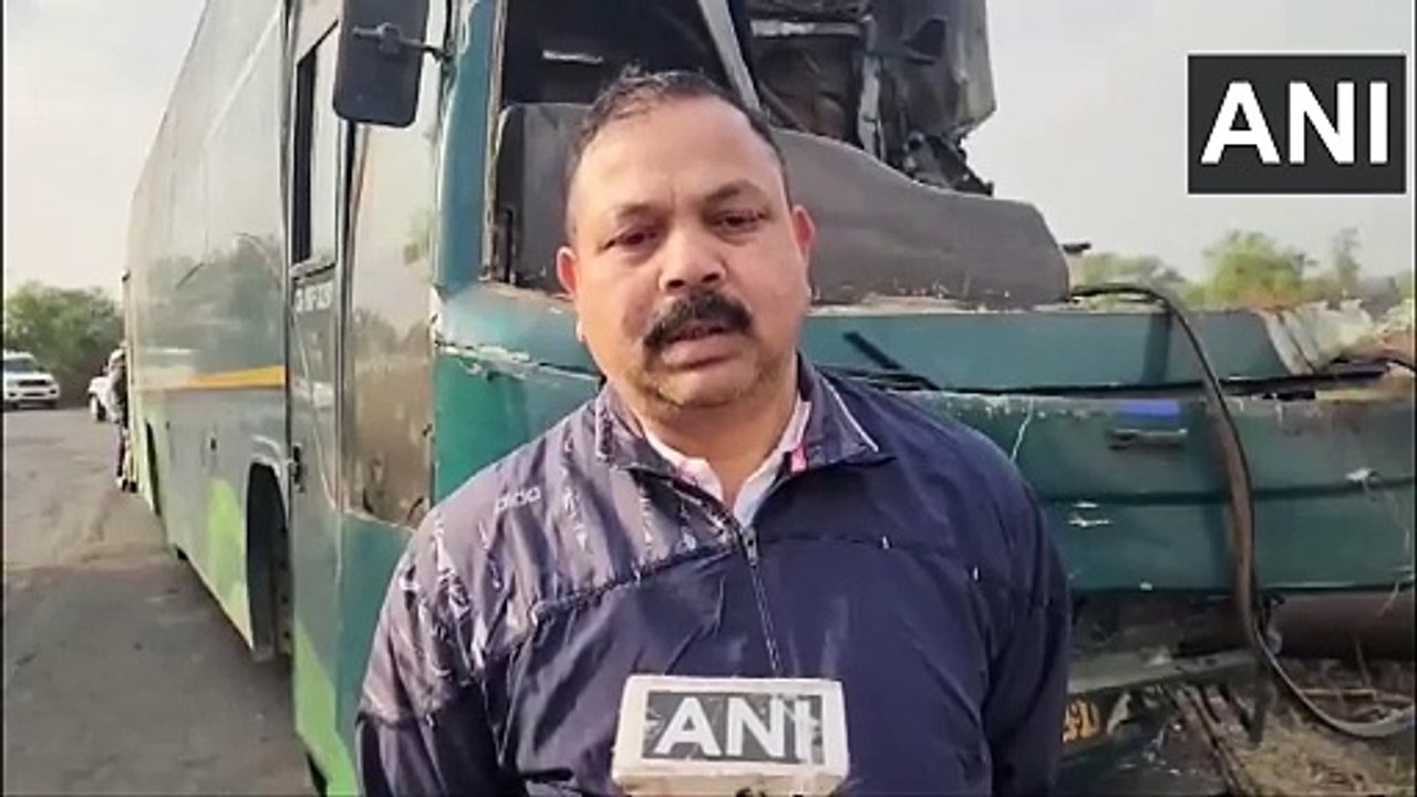 रायपुर से प्रयागराज जा रही श्रद्धालुओं से भरी बस हुई हादसे का शिकार
