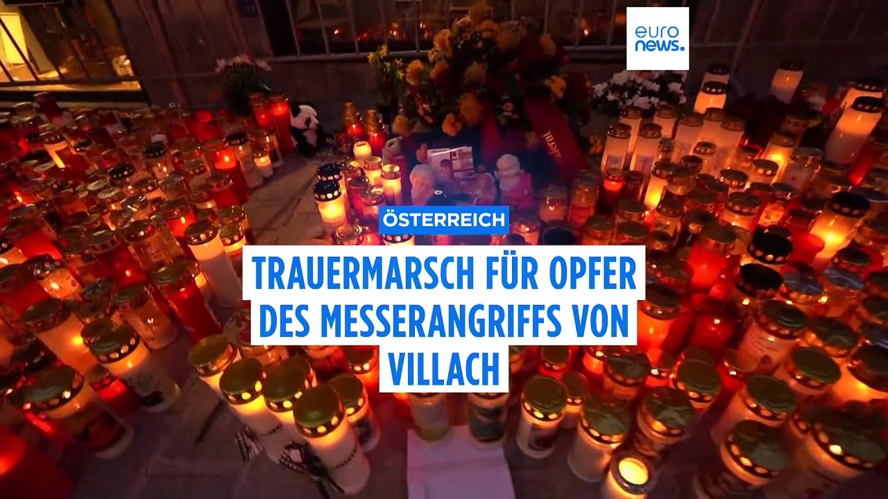 Österreich: Trauermarsch für Opfer des Messerangriffs von Villach