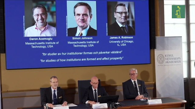 Daron Acemoglu, Simon Johnson y James A. Robinson ganan el Nobel de Economía