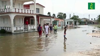 Las lluvias del huracán Milton dejan inundaciones moderadas en el occidente de Cuba.mp4
