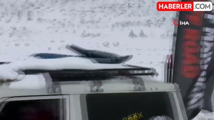 Offroad Tutkunları Karda Macera Yaşadı