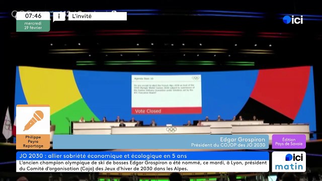 JO d'hiver 2030 dans les Alpes : regardez ces Jeux comme une opportunité qui va faire rayonner notre territoire