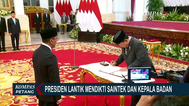 [FULL] Serba-Serbi Presiden Prabowo Lantik Mendikti Ristek Brian Yuliarto hingga Kepala Badan