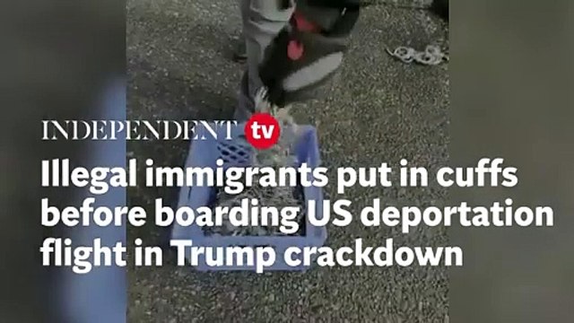 Outrage as White House flaunts ‘cuffs and shackles’ deportation of illegal migrants in viral video