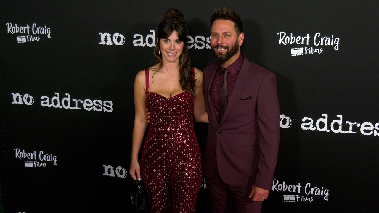 Talia Grifin and Ryan Griffin attend the "No Address" red carpet premiere in Los Angeles