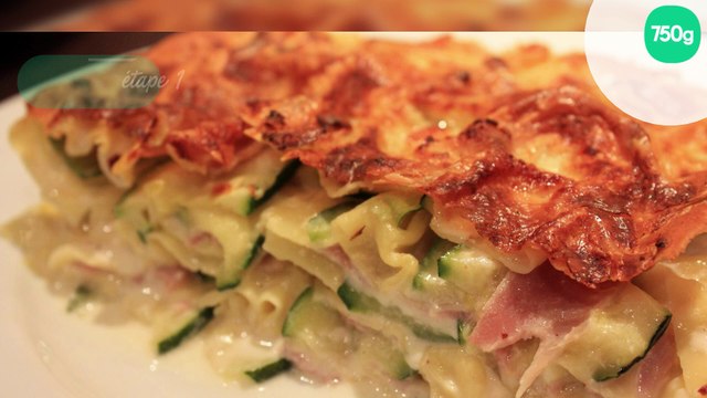 Lasagnes goûteuses : jambon, courgettes et camembert