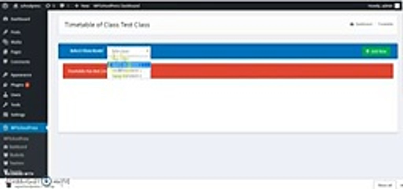 How to create time table on WPSchoolPress I School Management System I Tutorial