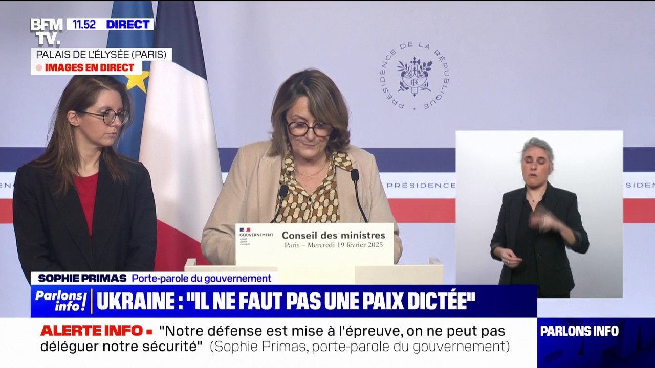 Sophie Primas (porte-parole du gouvernement): "Avec la nouvelle administration américaine, notre capacité à assurer notre propre défense est mise à l'épreuve"