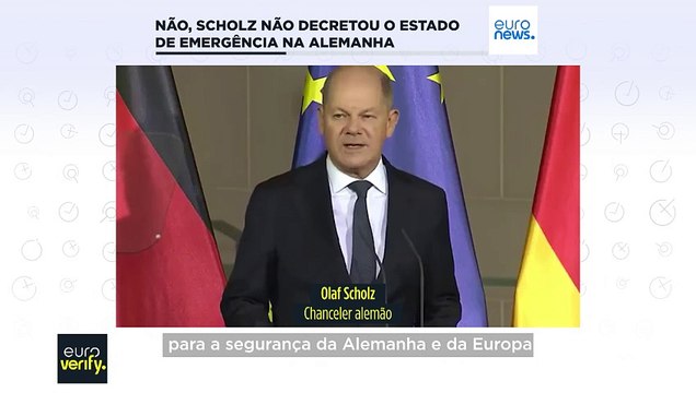 Scholz não pediu estado de emergência na Alemanha devido às conversações de paz entre a Rússia e os EUA