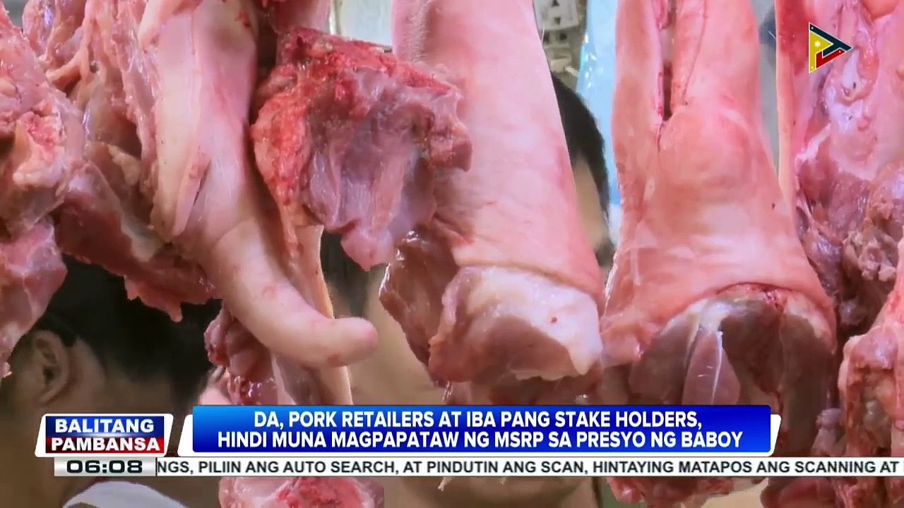 D.A., pork retailers at iba pang stakeholders, napagkasunduan na hindi muna magpapataw ng MSRP sa presyo ng baboy