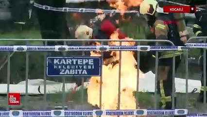 Kocaeli'de metan gazından çıktığı değerlendirilen yangın, 2 gündür sürüyor