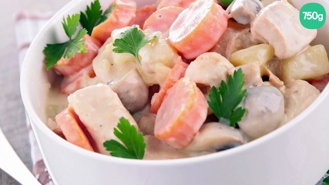 Blanquette de veau en noir et blanc