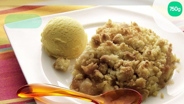 Crumble aux pommes et aux poires