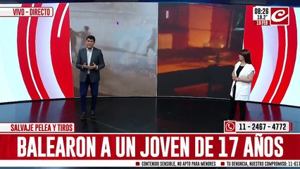 Balearon a un joven de 17 años