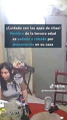El video de una viuda negra en acción: así drogo al hombre que la llevó a su casa