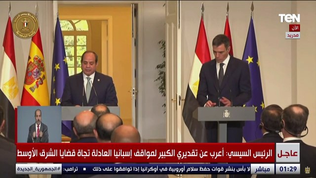 الرئيس السيسي: نؤكد ضرورة الانسحاب الإسرائيلي الكامل من الأراضي اللبنانية