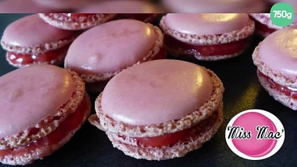 Macarons fraise Tagada traditionnels