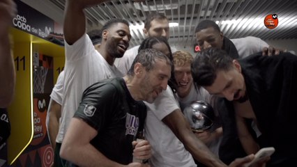 Así se vivió la conquista de la Copa del Rey en el vestuario del Unicaja