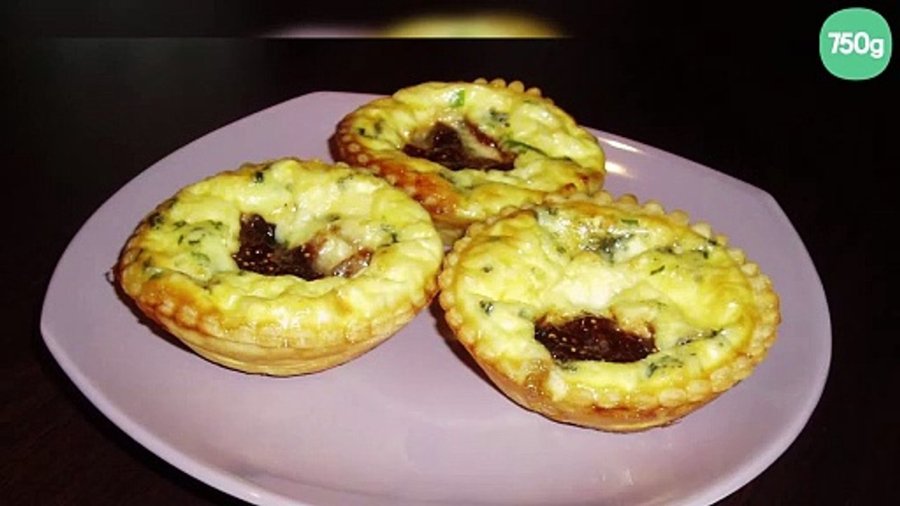 Tartelettes feuilletées aux figues et roquefort