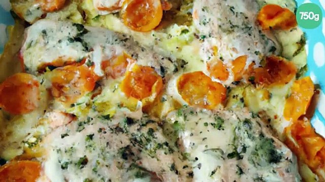 Gratin de ravioles au saumon facile