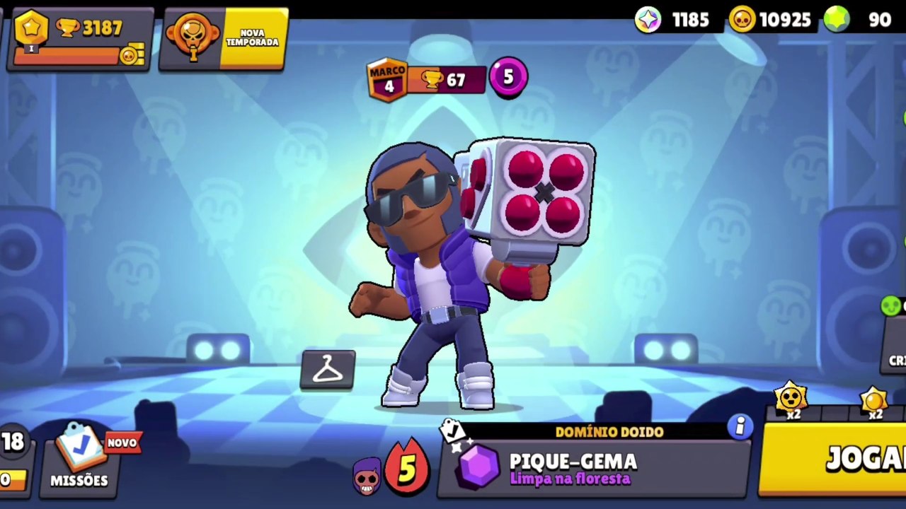 Pique - Gema Limpa na Floresta, com o Personagem Brock, #Part 02, Brawl Stars, Gameplay