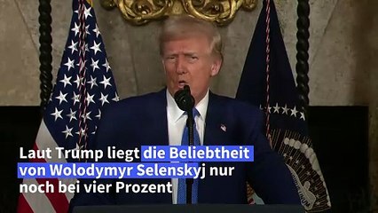 Selenskyj: Trump lebt in einem "Raum russischer Desinformation"