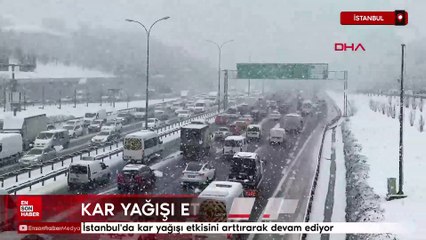 İstanbul'da kar yağışı etkisini artırıyor