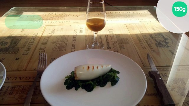 Encornet farcis au risotto de fruit de mer