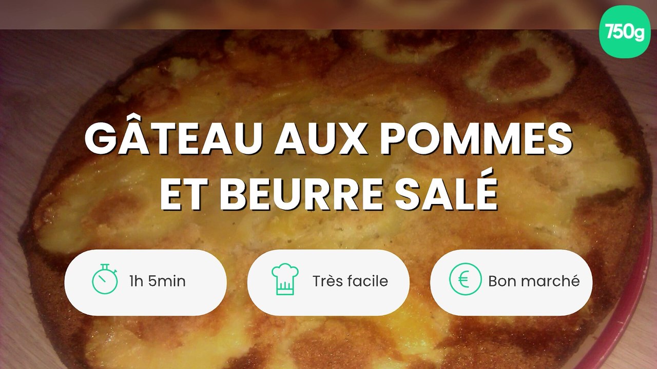 Gâteau aux pommes et beurre salé