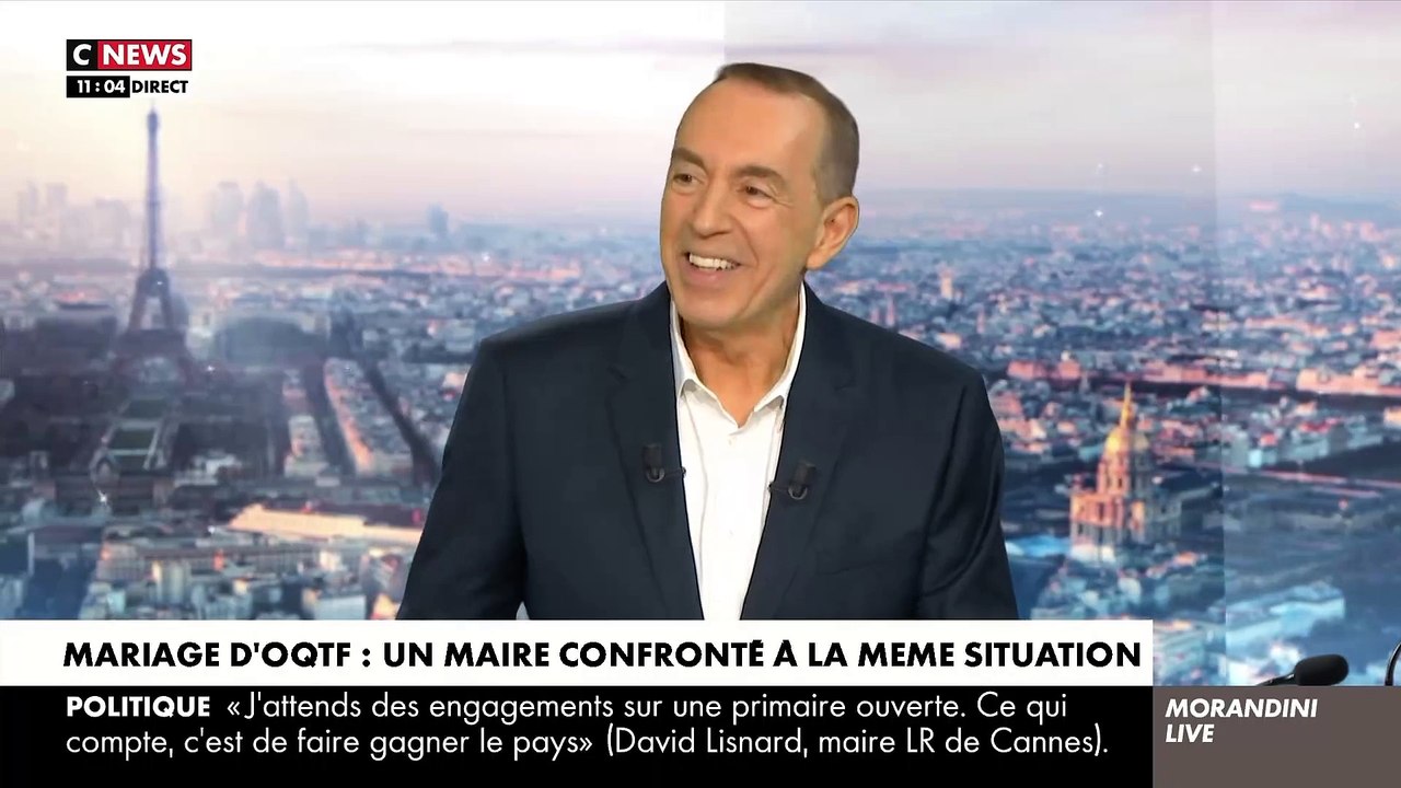 EXCLU - Le maire d’Hautmont (Nord) qui a refusé de célébrer le mariage d’un homme sous OQTF, comme Robert Ménard, témoigne dans "Morandini Live" sur CNews: "Si c'était à refaire demain, je le referais!"