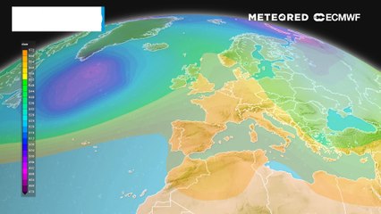 Mappa relativa alla configurazione barica a 500 hPa