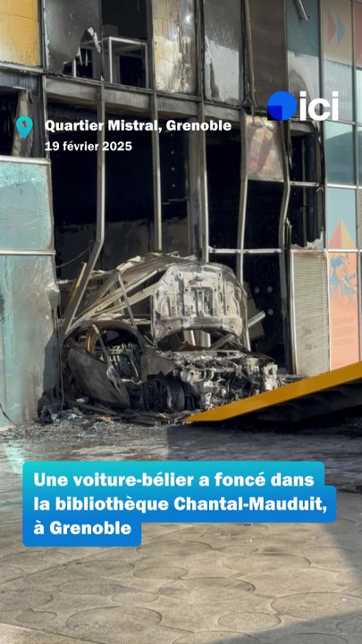 Grenoble : une voiture-bélier provoque l'incendie d'une bibliothèque