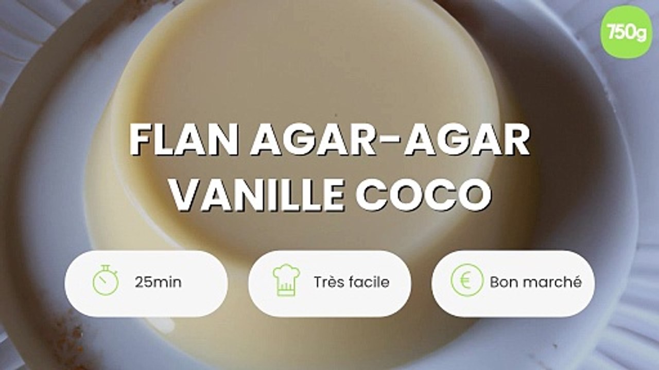 Flan agar-agar vanille coco