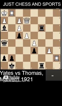 George Alan Thomas defeats Yates with the Opera checkmate