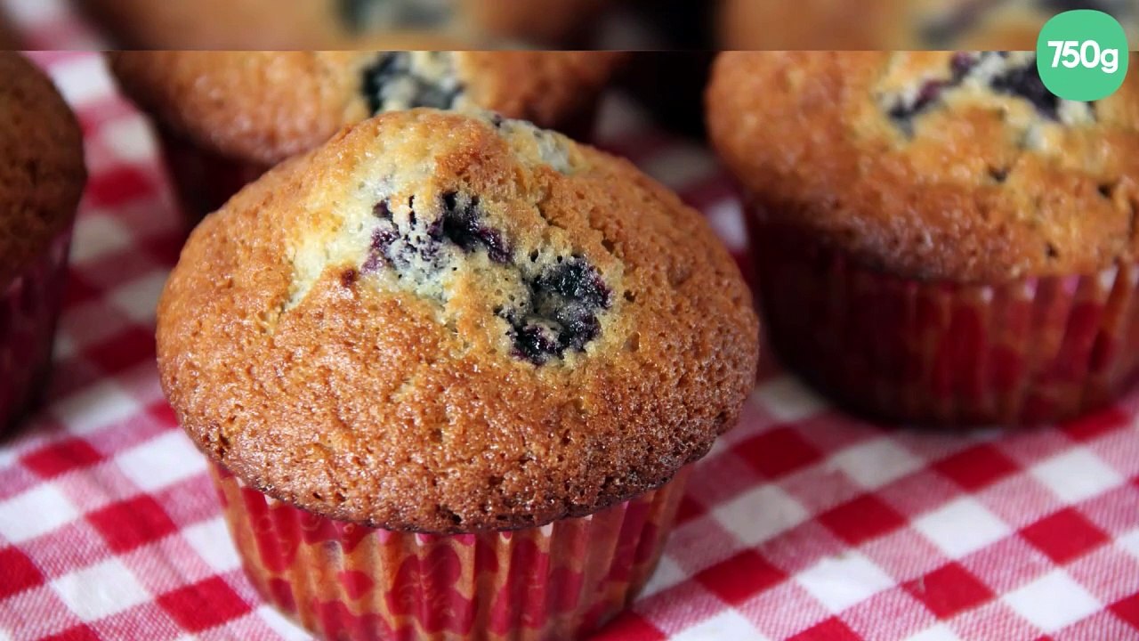 Muffins aux myrtilles classiques