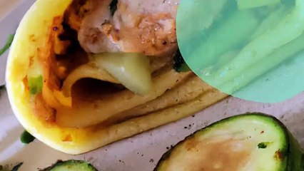 Crêpe farcie au poulet et courgette