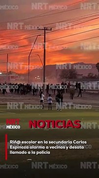 Una fuerte r1ña entre estudiantes de la secundaria Carlos Espinoza de Monclova generó alarma entre los vecinos del sector oriente, quienes, preocupados por la intensidad del enfrentamiento, alertaron a las autoridades