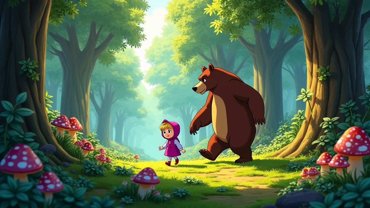 Masha and bear in the forest