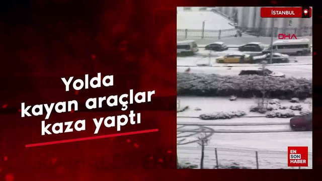 İstanbul'da kar yağdı, trafik altüst oldu: Kazalar art arda geldi