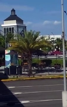 Bandidos causam acidente durante fuga com carro roubado de estacionamento de shopping em Praia Grande