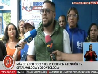 Caracas | Más de 2 mil docentes recibieron atención en especialidades de odontología y oftalmología
