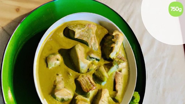 Curry vert de porc au lait de coco aux pommes fondantes