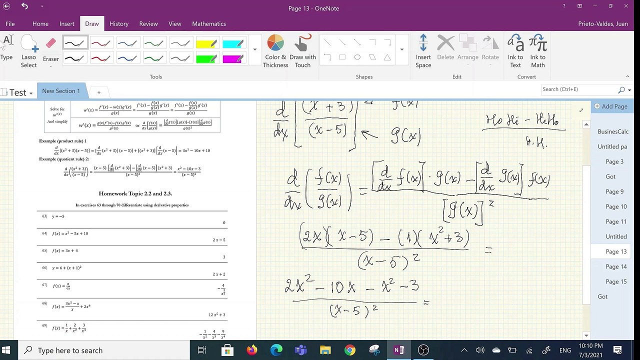 Lecture-5. Business Calculus Techniques of Differentiation