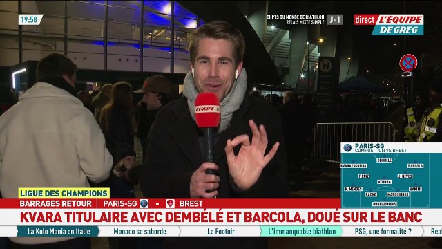 Kvaratskhelia titulaire côté PSG, Ajorque et Bizot sur le banc à Brest - Foot - C1