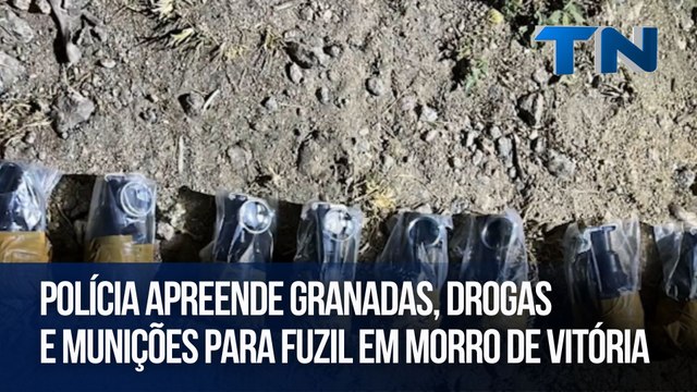 Polícia apreende granadas, drogas e munições para fuzil em morro de Vitória