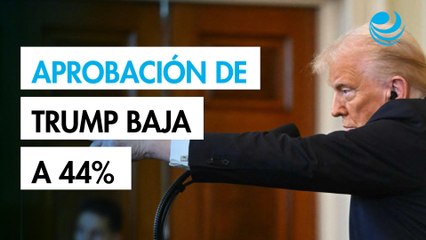 Aprobación de Trump baja a 44% mientras los estadounidenses se preocupan por la economía
