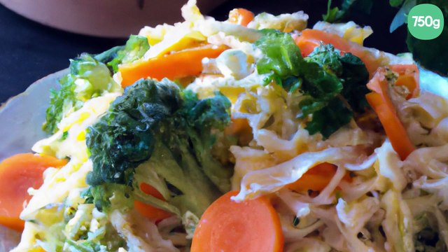 Salade de pâtes aux carottes et aux brocolis